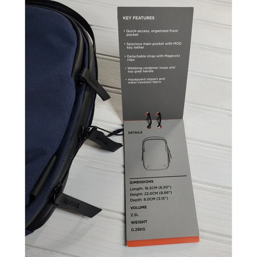 NWT ALPAKA Metro Sling Bag V2, RFID Blocking Crossbody Blue | Axoflux 300D‎